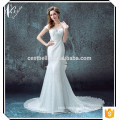 2016 Modest lace wedding dress with butterfly mermaid Satin wedding dresses custom made